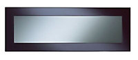 Cooke & Lewis Raffello High Gloss Aubergine Bridging Glazed bridging door & pan drawer front, (W)1000mm (H)356mm (T)18mm