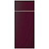 Cooke & Lewis Raffello High Gloss Aubergine Drawerline door & drawer front, (W)300mm (H)715mm (T)18mm