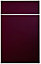 Cooke & Lewis Raffello High Gloss Aubergine Drawerline door & drawer front, (W)450mm (H)715mm (T)18mm