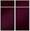 Cooke & Lewis Raffello High Gloss Aubergine Fixed frame Cabinet door, (W)925mm (H)720mm (T)18mm