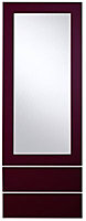 Cooke & Lewis Raffello High Gloss Aubergine Glazed Tall dresser door & drawer front, (W)500mm (H)1333mm (T)18mm