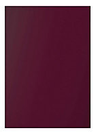 Cooke & Lewis Raffello High Gloss Aubergine Standard Cabinet door (W)500mm