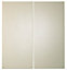 Cooke & Lewis Raffello High Gloss Cream Base corner Cabinet door (W)925mm (H)720mm (T)18mm, Set of 2