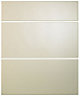 Cooke & Lewis Raffello High Gloss Cream Drawer front (W)600mm, Set of 3