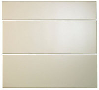Cooke & Lewis Raffello High Gloss Cream Drawer front (W)800mm, Set of 3