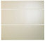 Cooke & Lewis Raffello High Gloss Cream Drawer front (W)800mm, Set of 3
