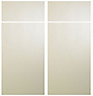 Cooke & Lewis Raffello High Gloss Cream Fixed frame Cabinet door, (W)925mm (H)720mm (T)18mm