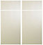 Cooke & Lewis Raffello High Gloss Cream Fixed frame Cabinet door, (W)925mm (H)720mm (T)18mm