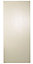 Cooke & Lewis Raffello High Gloss Cream Fridge/Freezer Cabinet door (W)600mm (H)1377mm (T)18mm