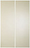 Cooke & Lewis Raffello High Gloss Cream Larder Cabinet door (W)300mm (H)1912mm (T)18mm, Set of 2