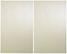 Cooke & Lewis Raffello High Gloss Cream Larder Cabinet door (W)600mm, Set of 2