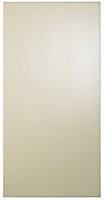 Cooke & Lewis Raffello High Gloss Cream Tall Cabinet door (W)450mm (H)895mm (T)18mm