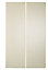 Cooke & Lewis Raffello High Gloss Cream Tall corner Cabinet door (W)250mm (H)895mm (T)18mm, Set of 2