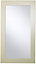 Cooke & Lewis Raffello High Gloss Cream Tall glazed Cabinet door (W)500mm (H)895mm (T)18mm
