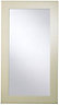 Cooke & Lewis Raffello High Gloss Cream Tall glazed Cabinet door (W)500mm