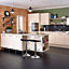 Cooke & Lewis Raffello High Gloss Cream Tall oven housing Cabinet door (W)600mm