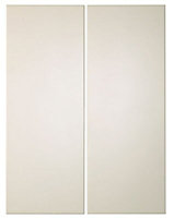 Cooke & Lewis Raffello High Gloss Cream Wall corner Cabinet door (W)250mm (H)715mm (T)18mm, Set of 2