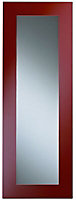 Cooke & Lewis Raffello High Gloss Red Bridging Glazed bridging door & pan drawer front, (W)1000mm (H)356mm (T)18mm