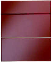 Cooke & Lewis Raffello High Gloss Red Drawer front, Set of 3