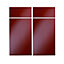 Cooke & Lewis Raffello High Gloss Red Fixed frame Cabinet door, (W)925mm (H)720mm (T)18mm