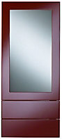 Cooke & Lewis Raffello High Gloss Red Glazed Dresser door & drawer front, (W)500mm (H)1153mm (T)18mm