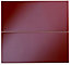 Cooke & Lewis Raffello High Gloss Red Slab Drawer front, Set of 2
