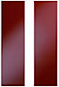 Cooke & Lewis Raffello High Gloss Red Tall corner Cabinet door (W)250mm, Set of 2