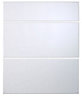Cooke & Lewis Raffello High Gloss White Drawer front (W)600mm, Set of 3