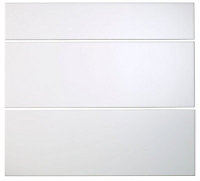 Cooke & Lewis Raffello High Gloss White Drawer front (W)800mm, Set of 3