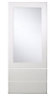 Cooke & Lewis Raffello High Gloss White Glazed Dresser door & drawer front, (W)500mm (H)1153mm (T)18mm
