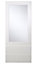Cooke & Lewis Raffello High Gloss White Glazed Dresser door & drawer front, (W)500mm (H)1153mm (T)18mm