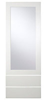 Cooke & Lewis Raffello High Gloss White Glazed Tall dresser door & drawer front, (W)500mm (H)1333mm (T)18mm