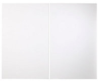 Cooke & Lewis Raffello High Gloss White Larder Cabinet door (W)600mm (H)1912mm (T)18mm, Set of 2