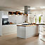 Cooke & Lewis Raffello High Gloss White Slab Appliance & larder Clad on base panel (H)900mm (W)640mm