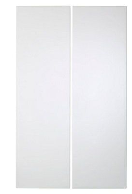 Cooke & Lewis Raffello High Gloss White Tall corner Cabinet door (W)250mm (H)895mm (T)18mm, Set of 2