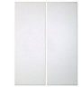 Cooke & Lewis Raffello High Gloss White Wall corner Cabinet door (W)250mm (H)715mm (T)18mm, Set of 2