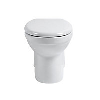 Cooke & Lewis Romeo White Back to wall Toilet with Soft close seat