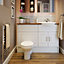Cooke & Lewis Romeo White Back to wall Toilet with Soft close seat