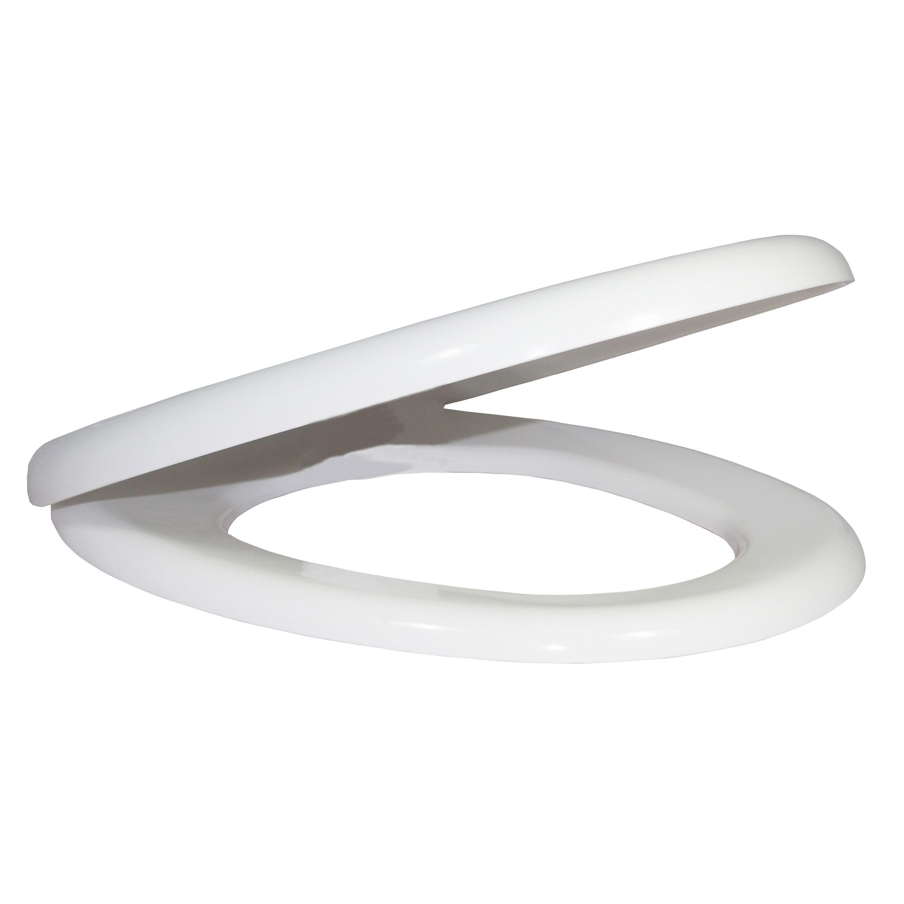 Cooke & Lewis Romeo White Soft close Toilet seat Tradepoint