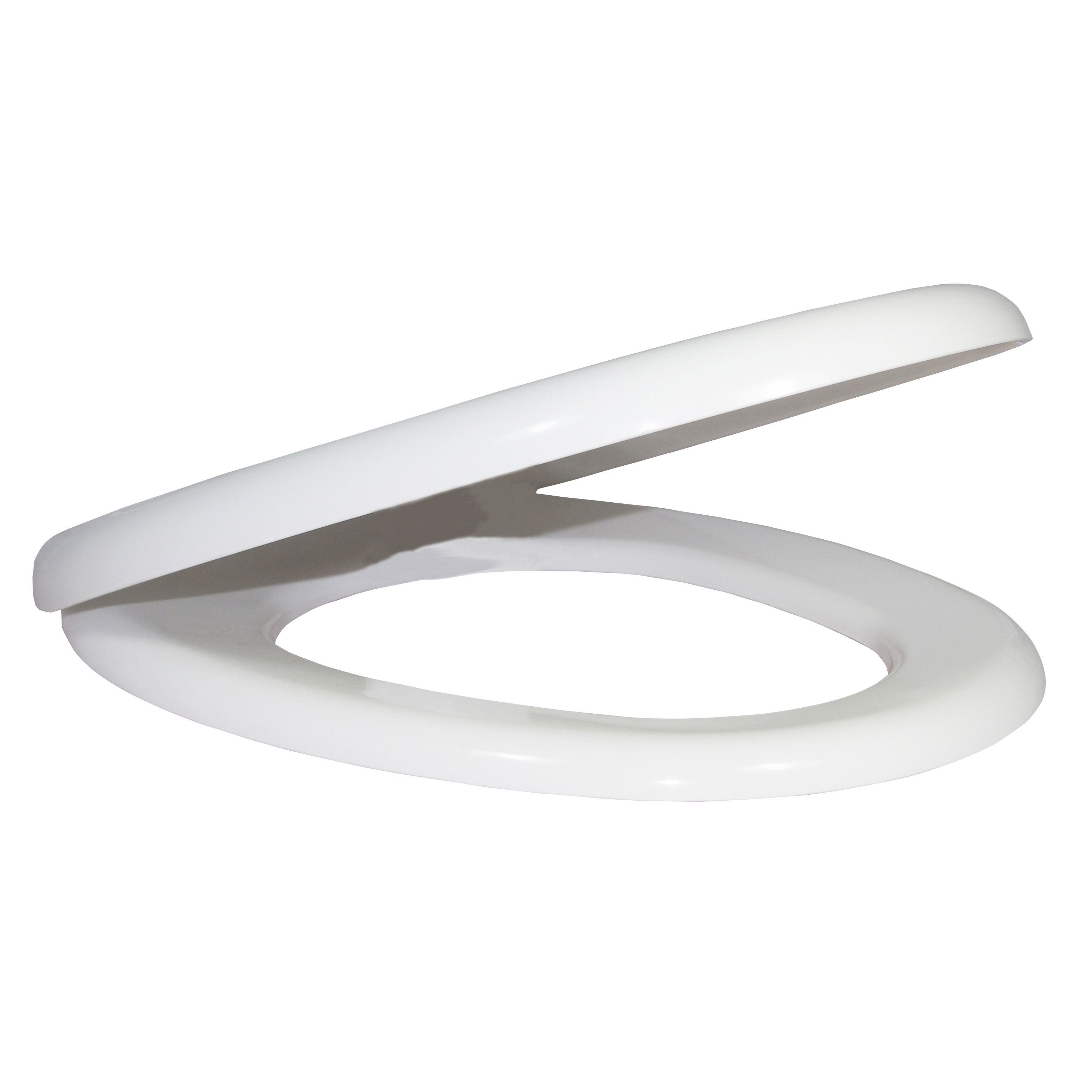 Cooke & Lewis Romeo White Soft close Toilet seat | Tradepoint