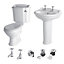 Cooke & Lewis Romsey White Close-coupled Toilet, basin & tap pack