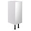 Cooke & Lewis Santini Gloss White Curved Base Cabinet (W)300mm (H)852mm