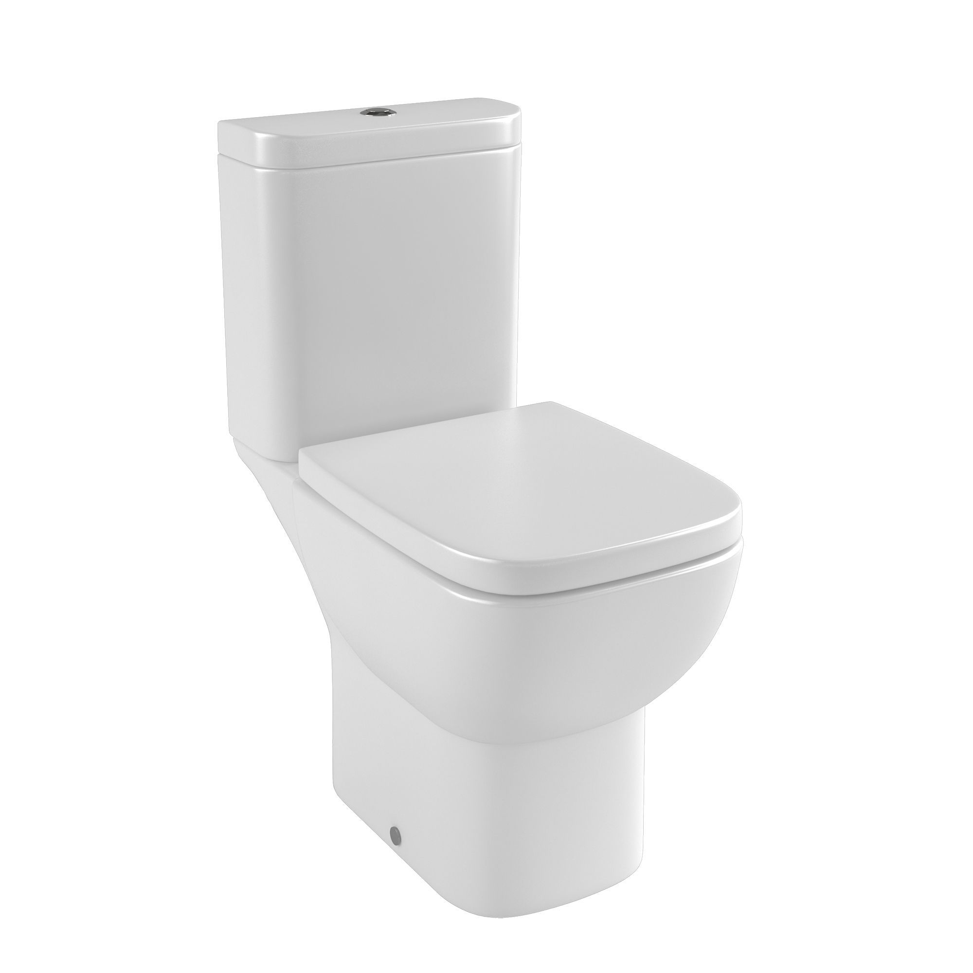 Cooke & Lewis Santoro White Closecoupled Toilet with Soft close seat