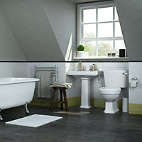Cooke & Lewis Serina White Open back Toilet with Soft close seat