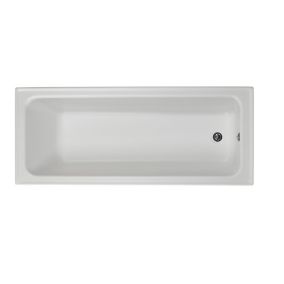 Cooke & Lewis Shaftesbury Acrylic Rectangular White Straight 2 tap hole Bath (L)1700mm (W)700mm