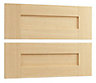 Cooke & Lewis Shaker 2 drawer Ferrara oak effect Drawer front pack 596mm