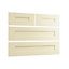 Cooke & Lewis Shaker 4 drawer Cream Drawer front pack 896mm