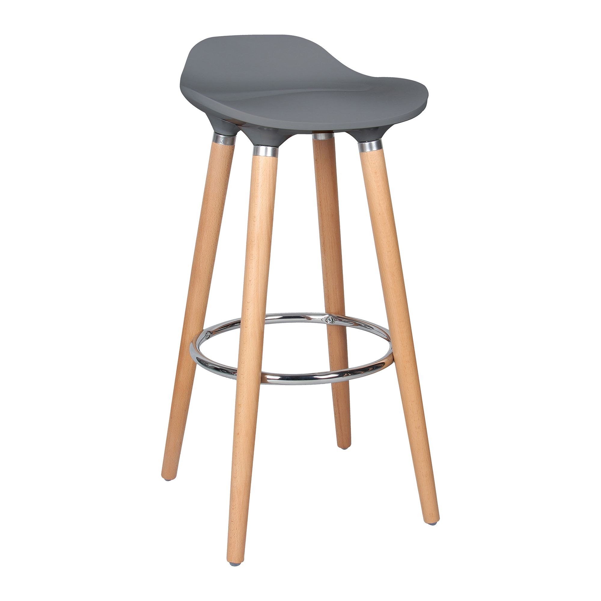 Cooke Lewis Shira Anthracite Wooden Bar stool Tradepoint