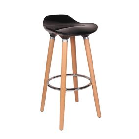 Cooke & Lewis Shira Black Plastic Bar stool