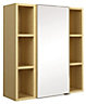 Cooke & Lewis Slimline Mirrored Cabinet (W)620mm (H)672mm